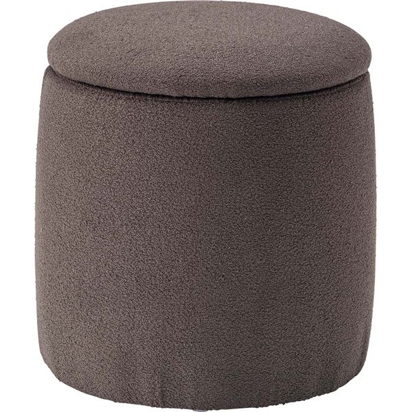 ラウンド収納スツール チャコールグレー （約W30×D30×H32cm） 完成品