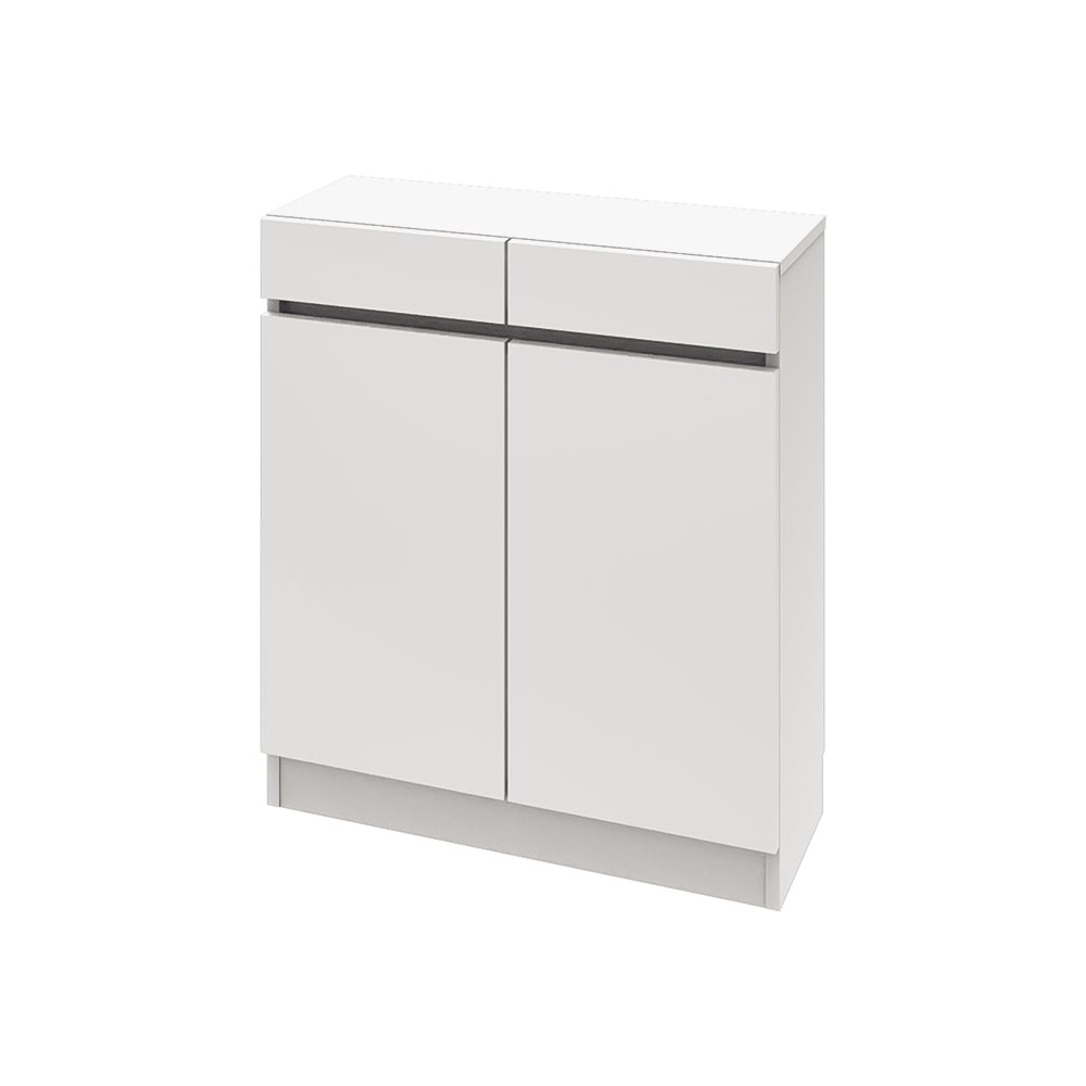 【扉シリーズ】セミオーダーカウンター下収納ぴったりくん キャビネット 幅80cm×奥行25cm　SH-19PT8025-W