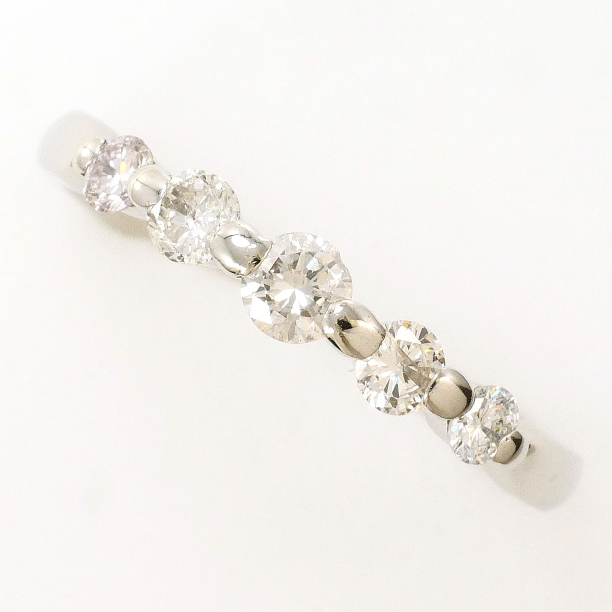 PT900 プラチナ リング・指輪 15.5号 ダイヤモンド 0.50ct 総重量約3.2g 中古