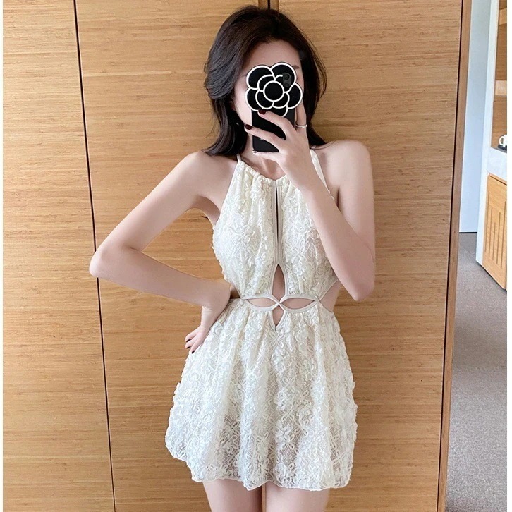 レースシェーディングバックレス水着新しい保守的な水着