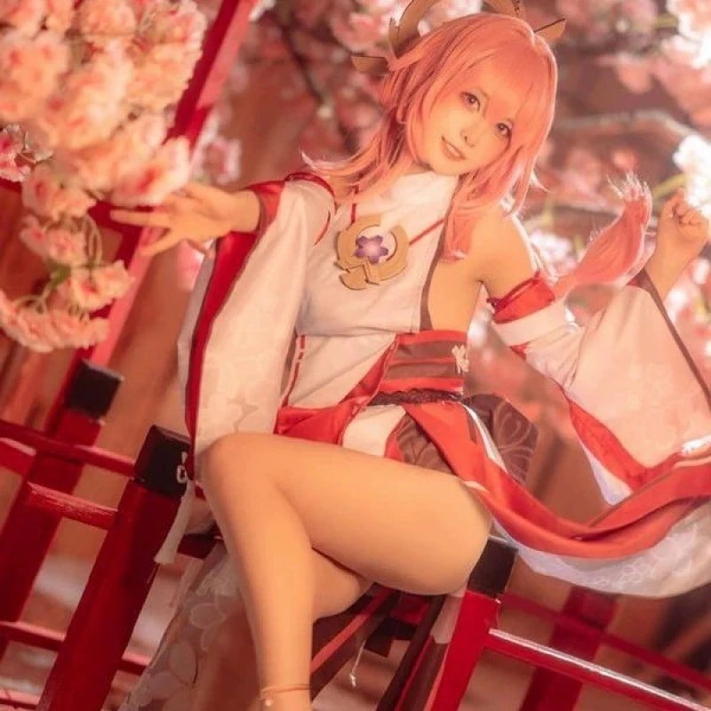 yuanshen Cs服 Yae Shenzi Cos服 かわいい 風と稲妻 一般 コスプレ衣装 女性1000710007