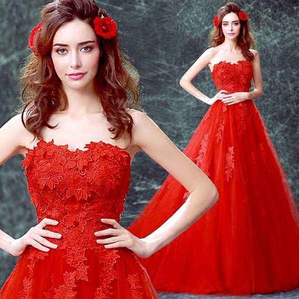 ロングドレス カラードレス 赤 ウエディングドレス 安い パーティードレス 演奏会 イブニングドレス コンサート 発表会 結婚式 カクテルドレス 二次会