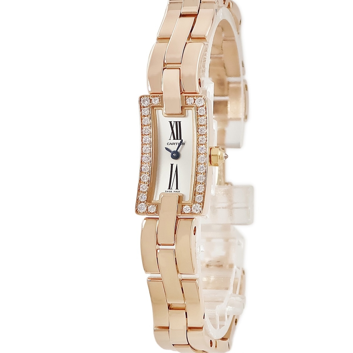 バレリーナ WG40023J クオーツ レディース K18RG無垢 純正ダイヤ ローマ スクエア 3年保証