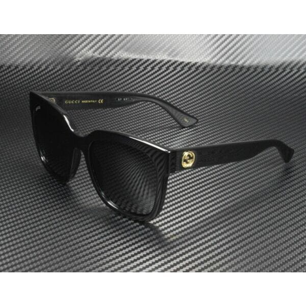 サングラス GUCCIGG0034S 001 Rectangular Square Black Grey 54 mm Womens Sunglasses