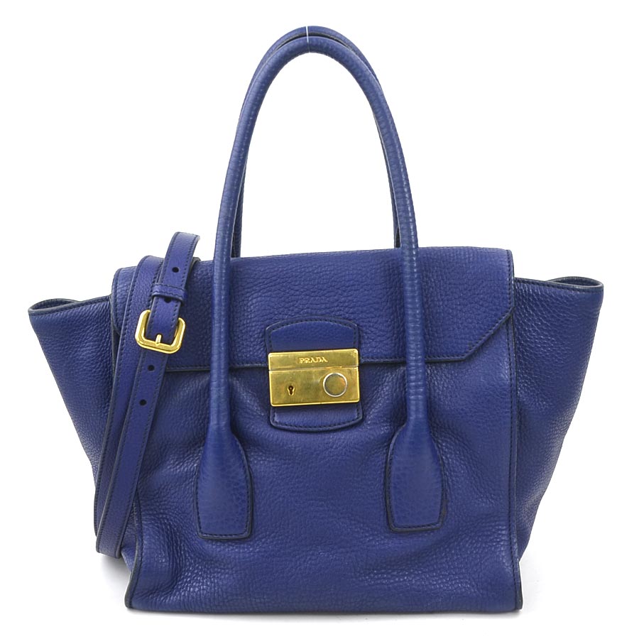 プラダ PRADA ハンドバッグ ショルダーバッグ レザー ブルー レディース h31213a 31,070円