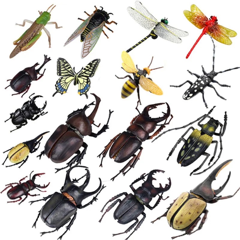 昆虫 動物 フィギュア 模型 リアル 誕生日 プレゼント 贈り物 PVC おもちゃ 家 インテリア 置物 オプジェイ 塗装済 完成品