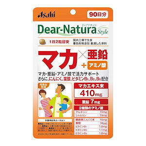 ディアナチュラスタイル マカ×亜鉛 180粒(90日分)　 アサヒ サプリ 1日2粒 国内工場 パウチ アルギニン シトルリン 醗酵黒にんにく末