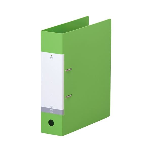 (まとめ) リヒトラブ リクエスト D型リングファイル A4タテ 2穴 650枚収容 背幅74mm 黄緑 G2280-6 1冊 (×30セット)