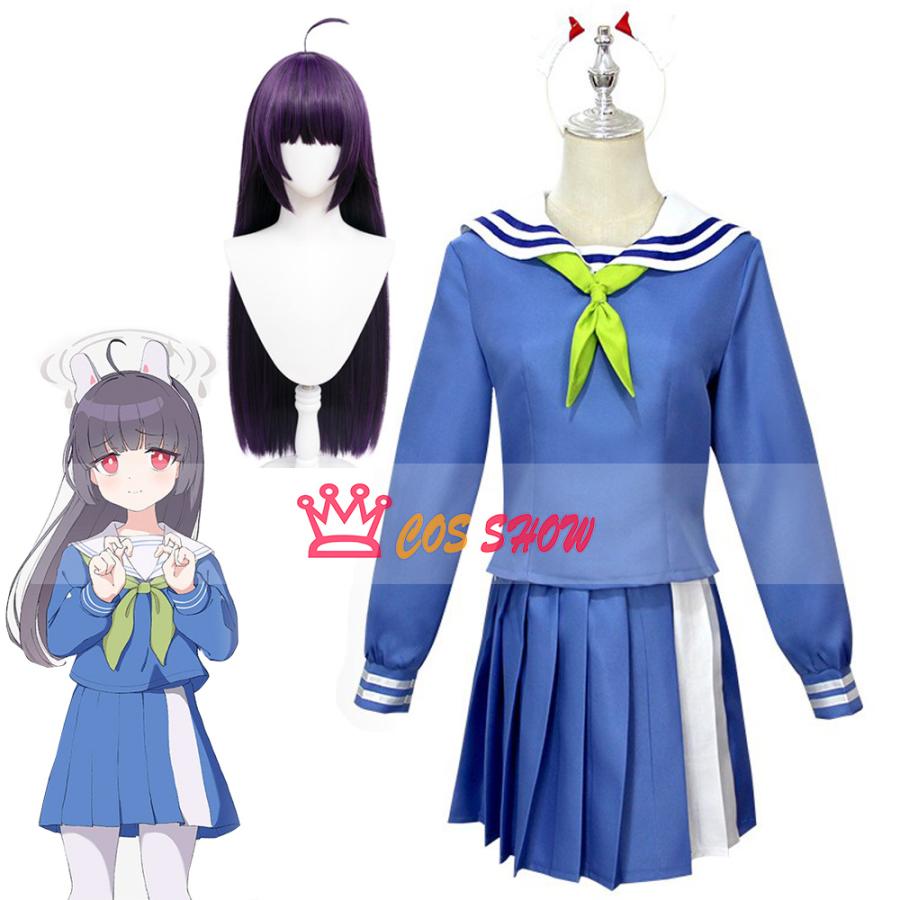 赤字販売!ブルーアーカイブ Blue Archive 霞沢ミユ コスプレ衣装 JK制服 cosplay 仮装 髪飾り付き イベント クリスマス ハロウィン ステージ 文化祭 学園祭