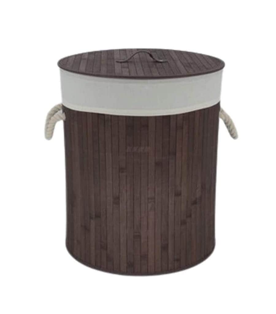 ごみ箱ダストボックス キッチン リビング 洗面所 竹で編まれた大きなゴミ箱は寝室のリビングルームの円形または正方形の折り畳み式の収納箱にできます ゴミ箱垃圾桶ごみ箱車用ゴミ箱(B)