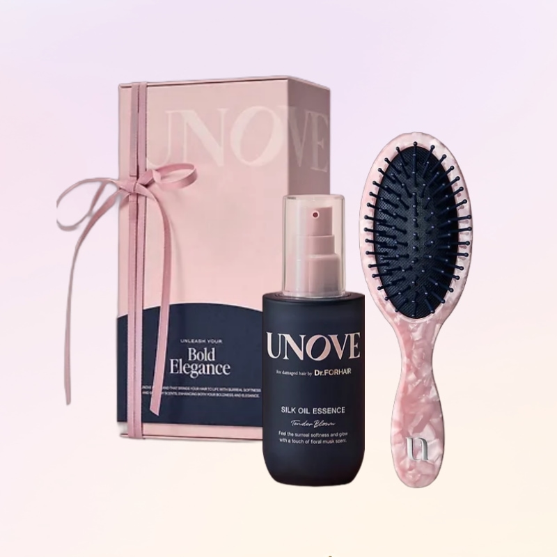 シルクオイル エッセンス 70ml&ヘアパドルブラシ セット