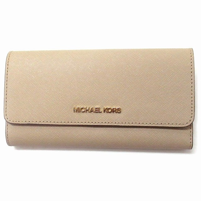 MICHAEL KORS マイケルコース アウトレット 財布 ジェットセット トラベル クロスグレインレザー 三つ折り財布 長財布 35S8GTVF7L BE