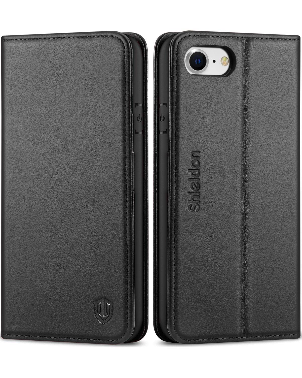 SHIELDON iPhone se対応ケース iPhone se3/se2 用 ケース iPhone8 ケース 手帳型 iphone 7 ケース 財布型 本革レザー カード収納 横置きスタンド機能