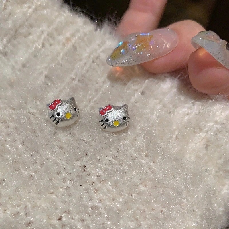 ピアス 猫と星とリボンのデザイン lovexclp_zk1107p1503