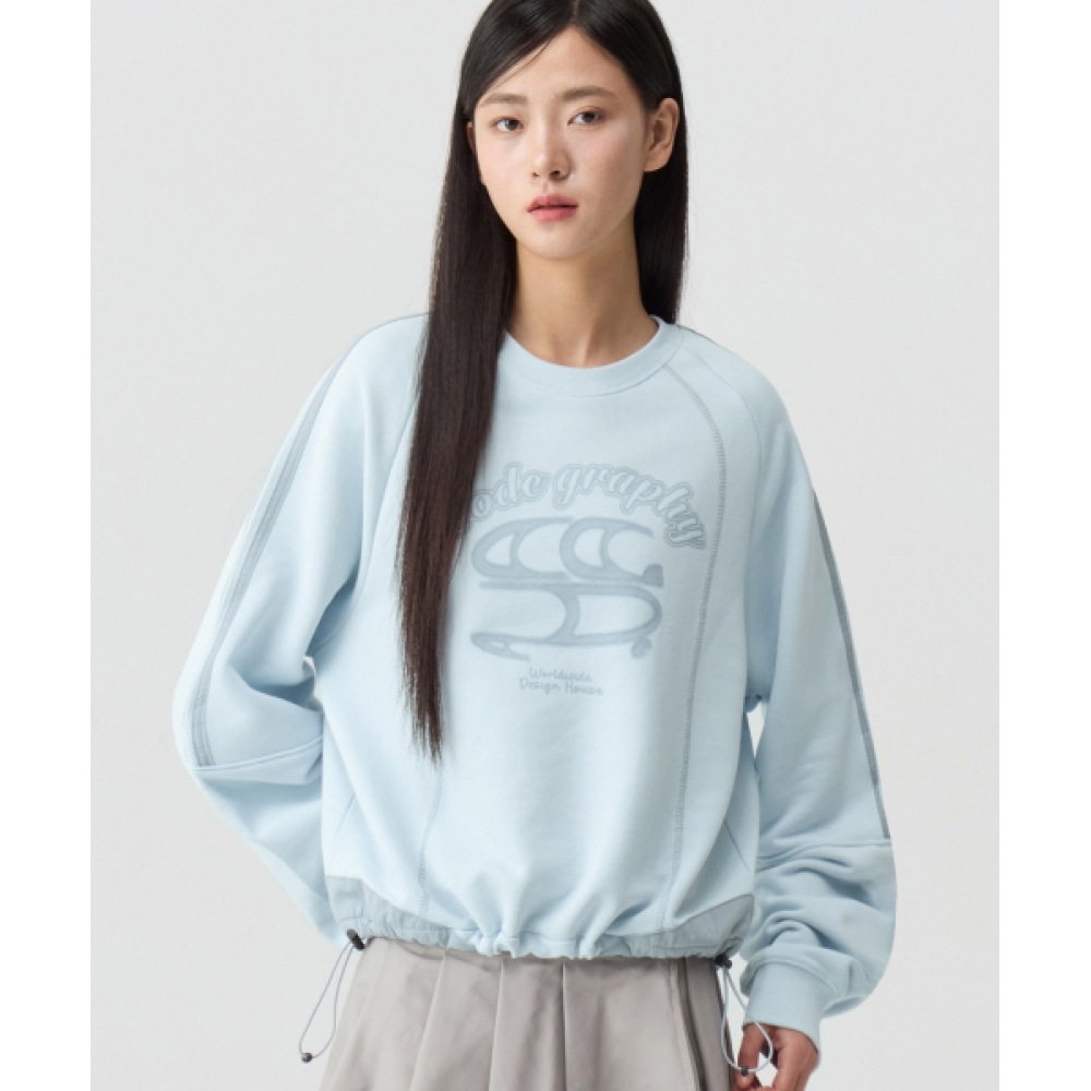 CODEGRY (女性) WAVE シグネチャーロゴカラースウェットシャツ_スカイブルー