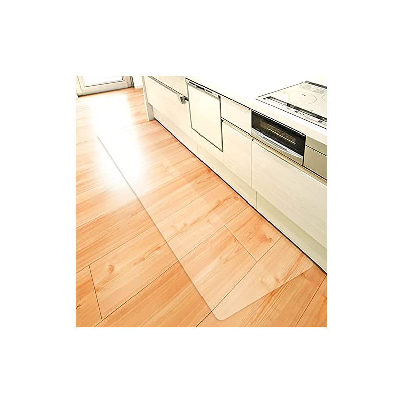 【サッと拭ける】 キッチンマット 透明 拭ける [Latuna] 240x 60 cm クリア 【国際標準規格準拠】 キッチン マット おしゃれ 撥水 台所 フロア ロング シンプル 床暖房対応 PV