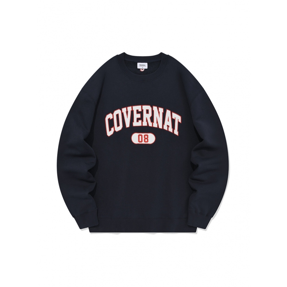 COVERNAT アーチロゴスウェットシャツネイビー