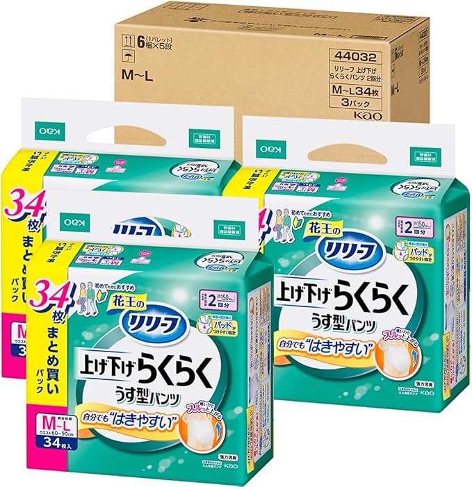 リリーフ 【ケース販売】 パンツタイプ 上げ下げらくらくうす型パンツ 2