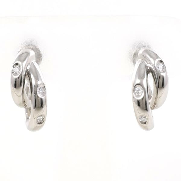 ミキモト K18WG イヤリング ダイヤ 0.03 ×2 総重量約7.2g ジュエリー 中古