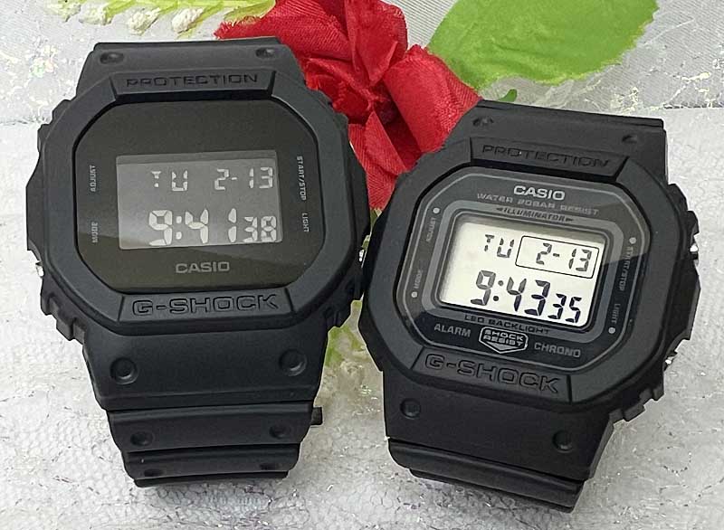 恋人たちのGショック ペアウオッチほんのり好きでいてください G-SHOCK BABY-G ペア腕時計 カシオ 2本セット DW-5600UBB-1JF GMD-S5600BA-1JF デジタル