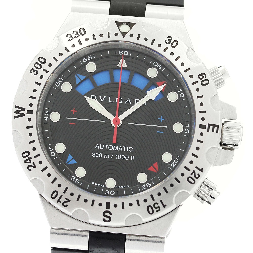 ブルガリ BVLGARI SD40SRE ディアゴノ スクーバプロ レガッタ クロノグラフ 自動巻き メンズ _900475【中古】