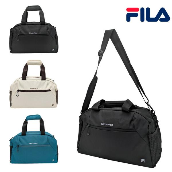 【FILA】7878 デイリー ボストンバッグ 23L かばん カバン 鞄 大容量 旅行 修学旅行 シンプル 使いやすい ユニセックス プレゼント ギフト ブラック