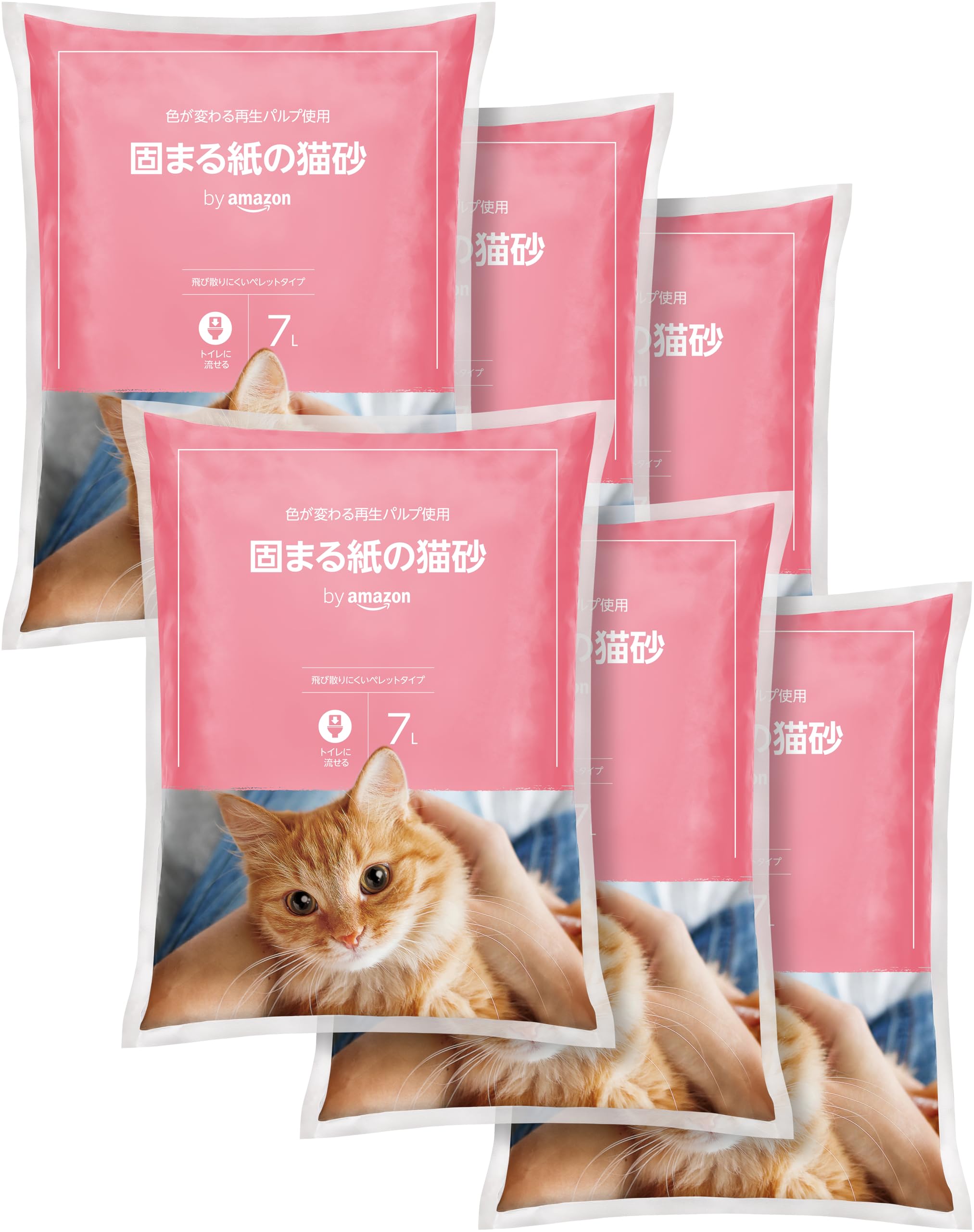 紙の猫砂 7L×6袋 42L 無香料 (Wag)