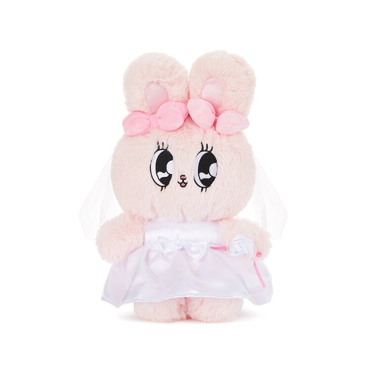 ウェディングドレスを着たエスダーバニー25cm_ピンク