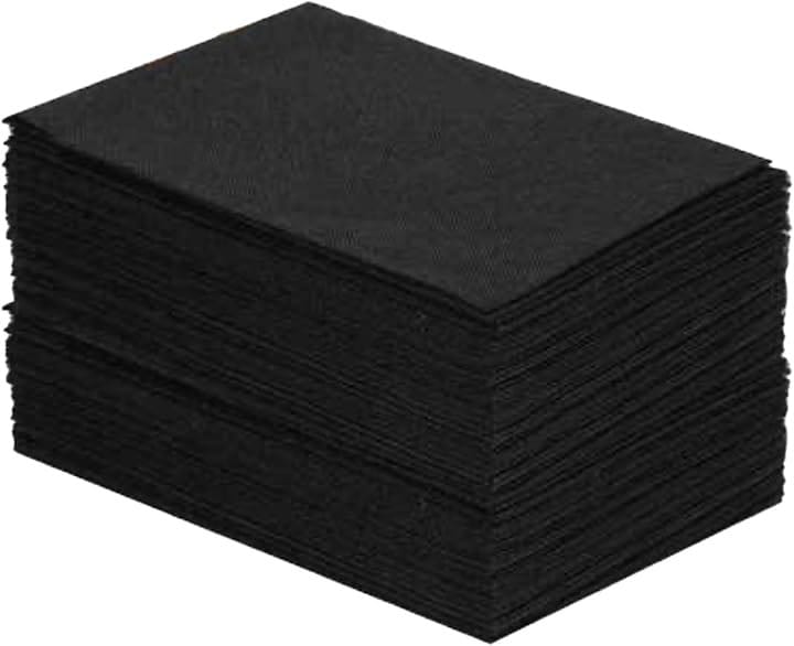 黒 ぺーパーシーツ 50枚 使い捨て 不織布 防水 エステ マッサージ 介護(ブラック, 80x180)