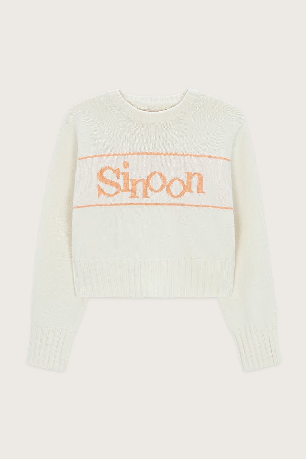 Sinoon Logo Half Knit 半袖ニット ベージュ sinoon】Sinoon Logo Half Knit 半袖ニット (6 colors) (sinoon
