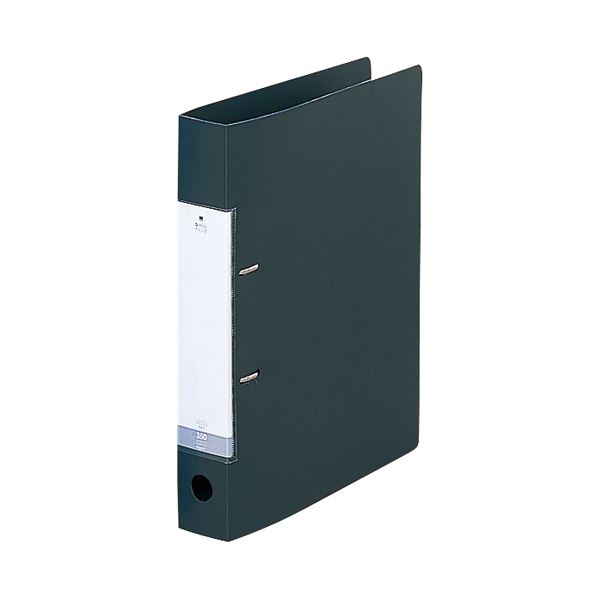 （まとめ）LIHITLAB D型リングファイル G2230 A4S 46mm 黒 10冊[x3]