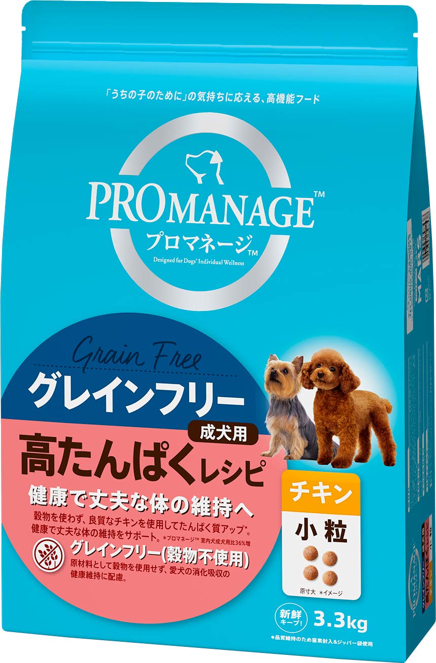 プロマネージ ドッグフード 成犬用 高たんぱくレシピ 小粒 チキン 3.3キログラム (x 1) 4,836円