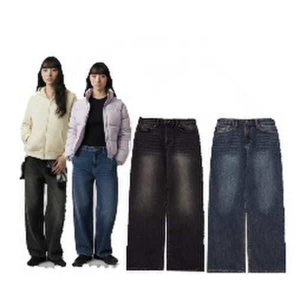 女性ウルトラソフトミンクボンディングワイドデニムパンツ10540-155-821-10AB-SH