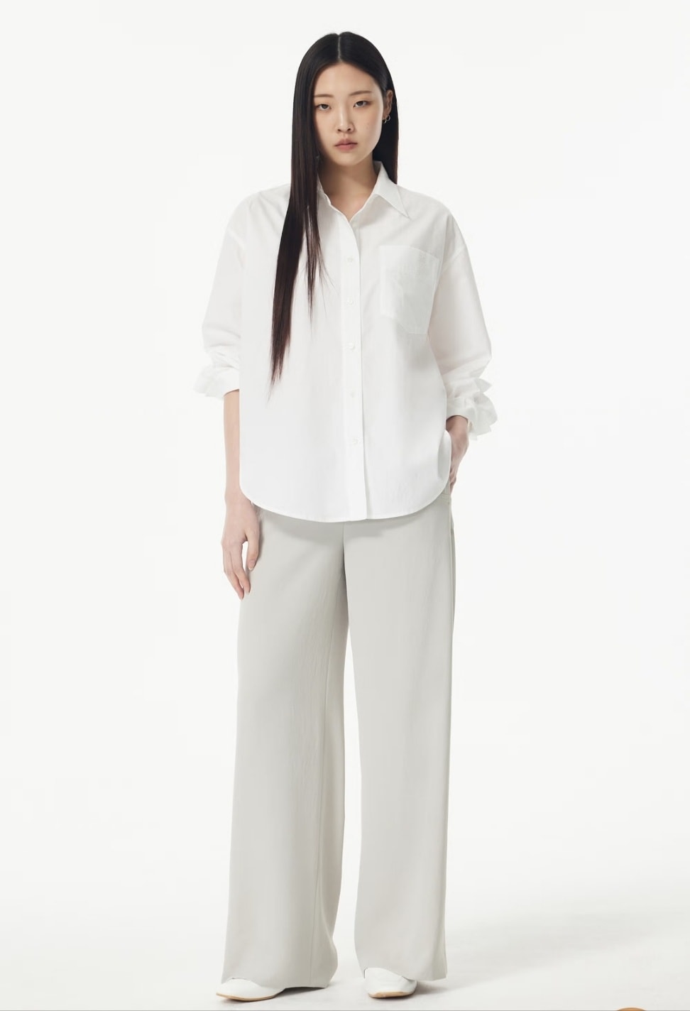 レタリング パッチ ポケット シャツ