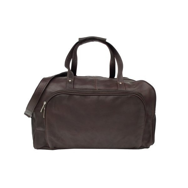 Piel Leather Deluxe Carry-On Duffel， Chocolate， One Size 並行輸入品