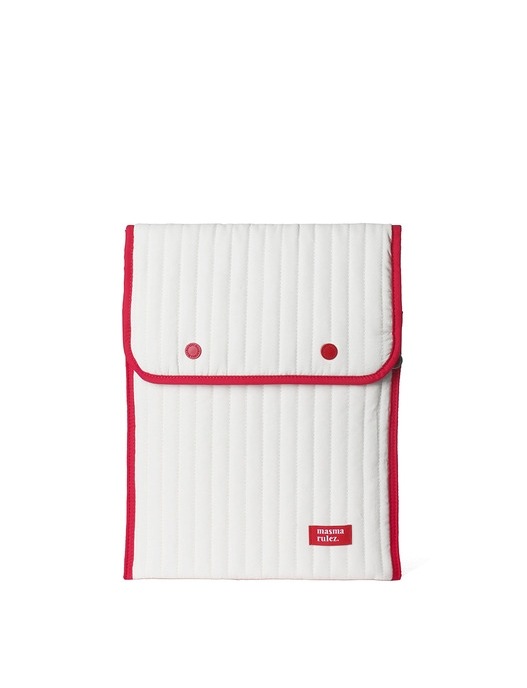 Twin Pocket Shell Tablet Pouch_Ivory