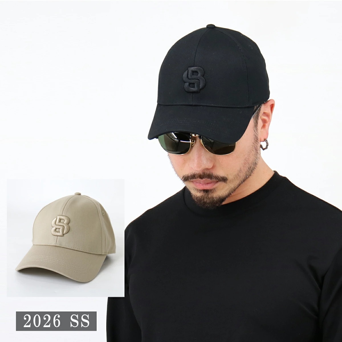 50533299 Zed-B-Icon メンズ ロゴ刺繍 キャップ CAP ベースボールキャップ 帽子 ダブルB モノグラム コットンツイル
