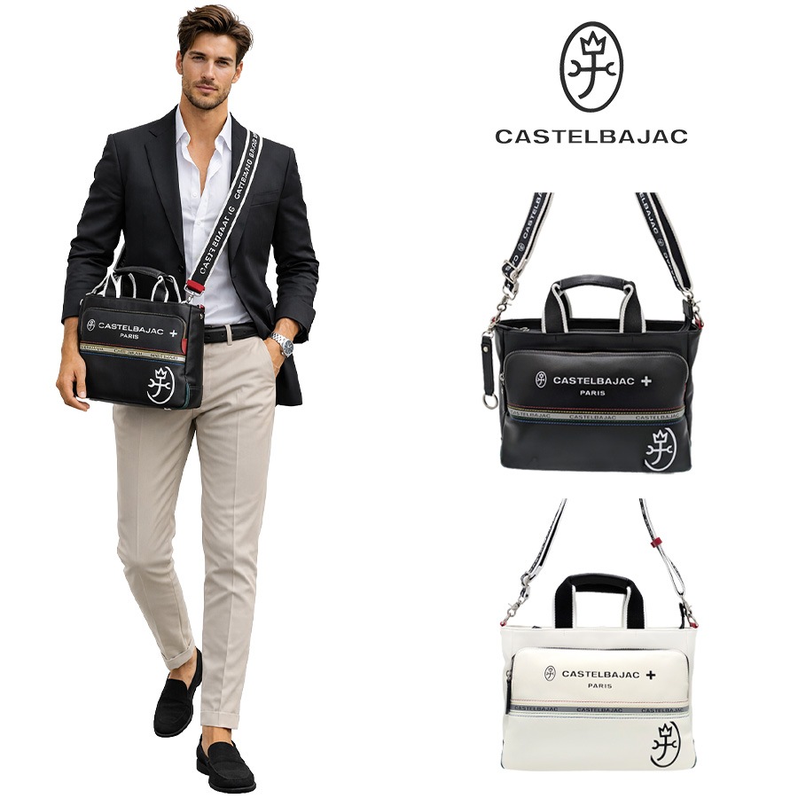 CASTELBAJAC シャアル 2wayドライビングトート トートバッグ ショルダーバック 斜め掛け メンズ レディース 男女兼用 ギフト プレゼント ブラック 052511