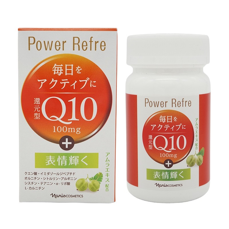 還元型コエンザイムQ10パワーリフレ 還元型コエンザイムＱ10 カルニチン含有加工食品 27g（470mg×90粒）[ギフトラッピング対応] 4,784円