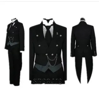 2点ご購入で2OO円OFFYoutubeTiktokで話題 黒執事-セバスチャン コスプレ タキシード ドレス スーツ