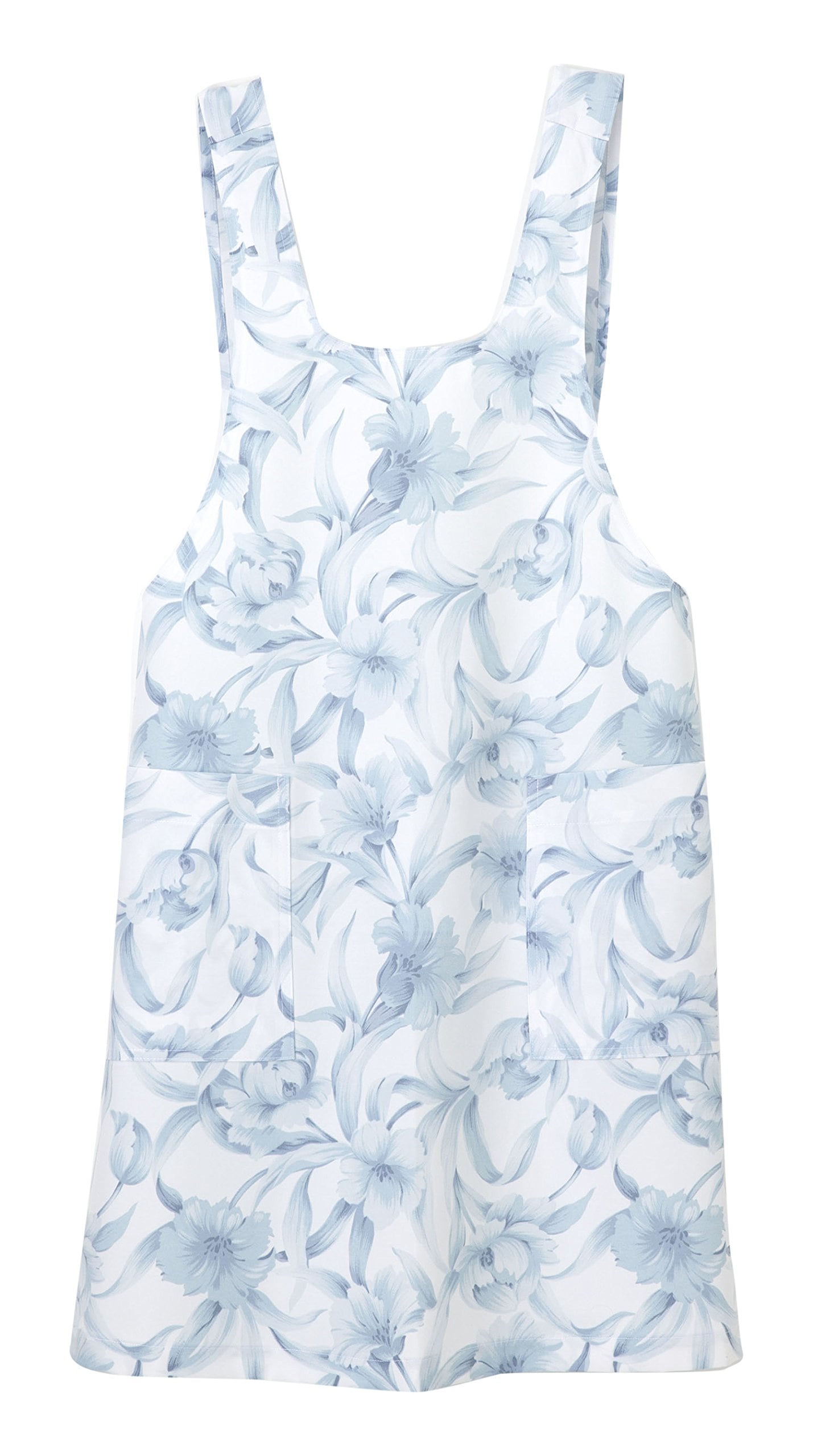 ナガイレーベン NAGAILEBEN 花井幸子プリントエプロン YHC-1288(フリー) ブルー