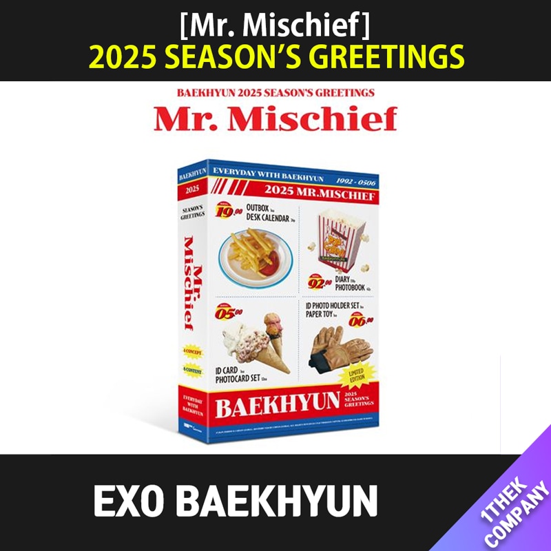 （流通/withmuu特典全種）「２種セット」 BAEKHYUN 2025 SEASON’S GREETINGS [Mr. Mischief]