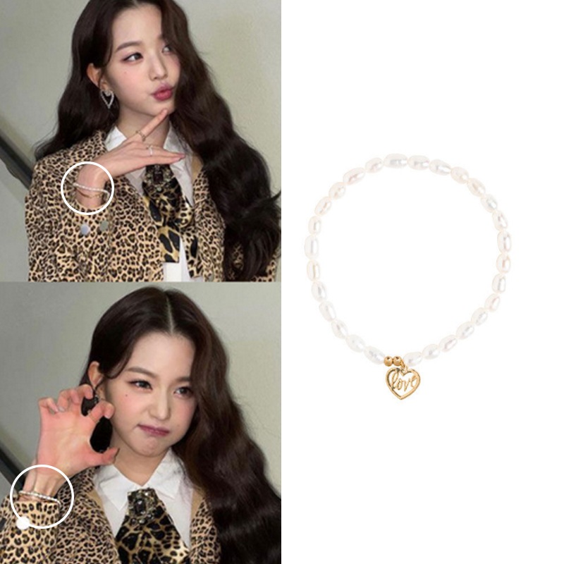 [アイブチャンウォニョン着用][韓国人気女性アイドル着用] LOVE PEARL BRACELET 韓国の女性アイドルアクセサリー 韓国ファッションジュエリー 7,482円