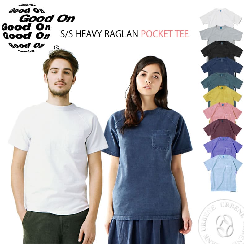 メンズ ラグラン 半袖 ショートスリーブ ポケットTシャツ ショートスリーブ ピグメントダイ 後染め カットソー クルーネック アーベン