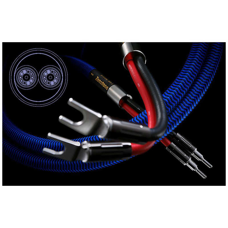 ZONOTONE　スピーカーケーブル Y/B端子付 2.0m ペア　GrandioSP-1 2.0YB [2m~]