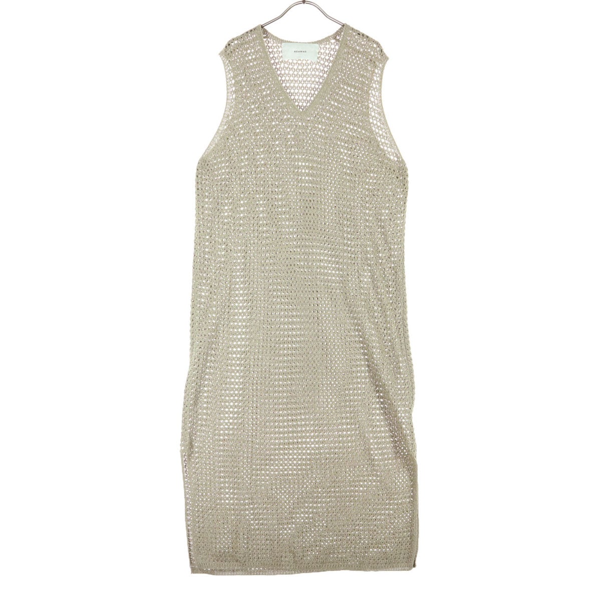 ノースリーブ ロングワンピース F ベージュ レディース 古着