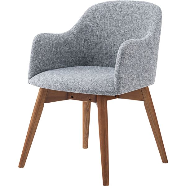 パーソナルチェア グレーブラウン 幅50cm奥行55cm高さ73cm座面高43cm 木製 リビング ダイニング