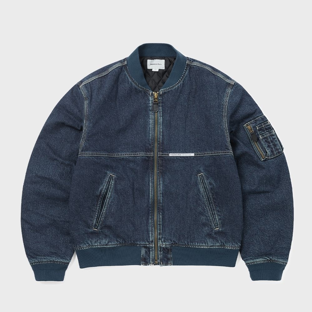 ディス・イズ・ネヴァー・ザットデニムボンバージャケットブルー