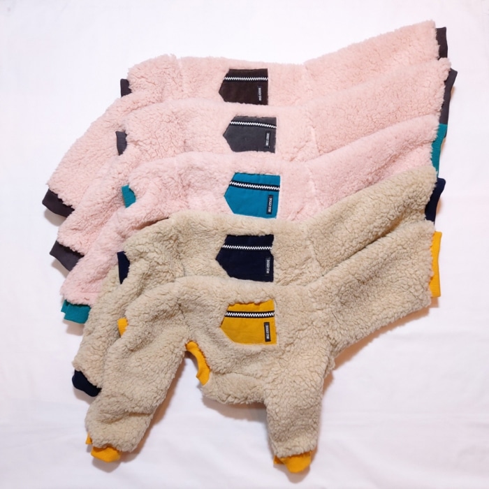 ベドリントンテリア服 2XL ボア ポケット フリース ロンパース 大型犬 春夏秋冬 イタリアングレーハウンド服 犬服