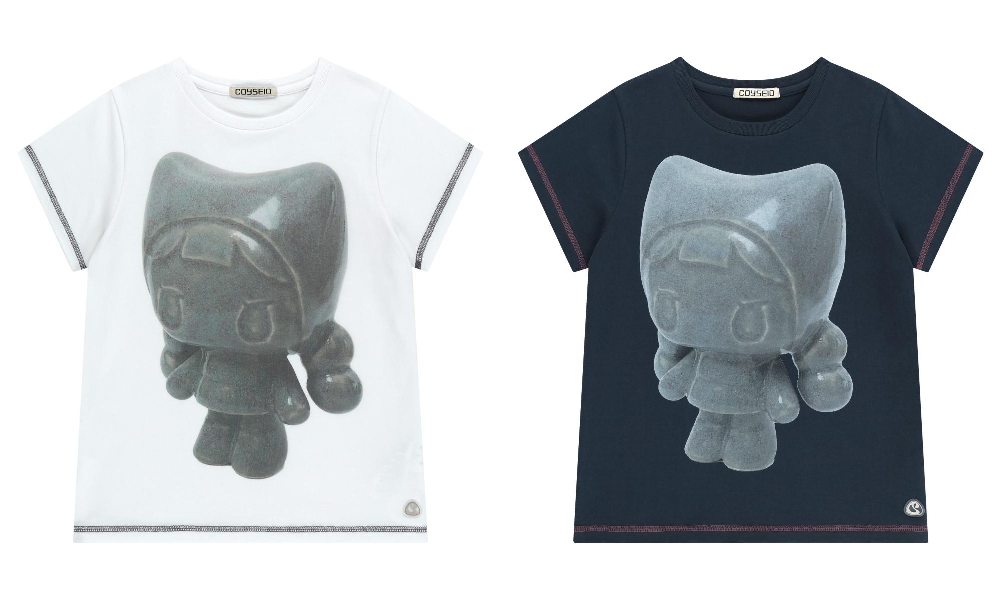 韓国限定 韓国人気 トレンド ファッション TRINH ティーシャツ (2カラー) - White/Navy